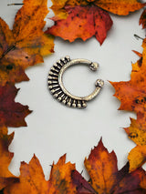 German Silver Septum Designer Nose Pin for Women and Girls