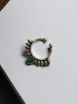 German Silver Septum Designer Nose Pin for Women and Girls