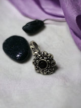German Silver Clip On Floral Stone Nose Pin for Women and Girls