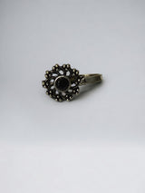 German Silver Clip On Floral Nose Pin for Women and Girls