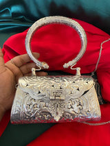German Silver Clutch Bag for Women | Chandi Batua