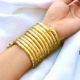 Spiral Bangles Oxidised Gold for Women