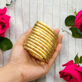 Spiral Bangles Oxidised Gold